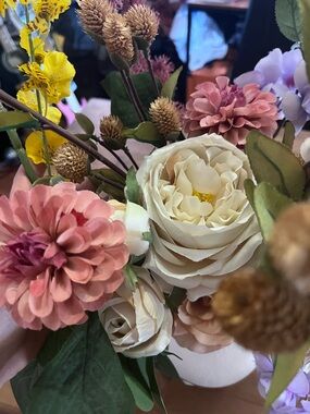 Boho Artificial Floral Bouquet- Multi-Color